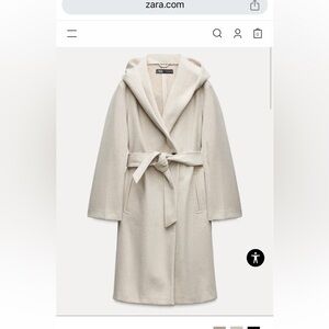 NWT Zara cream/winter white wool coat. Size S. Bought end of last season.